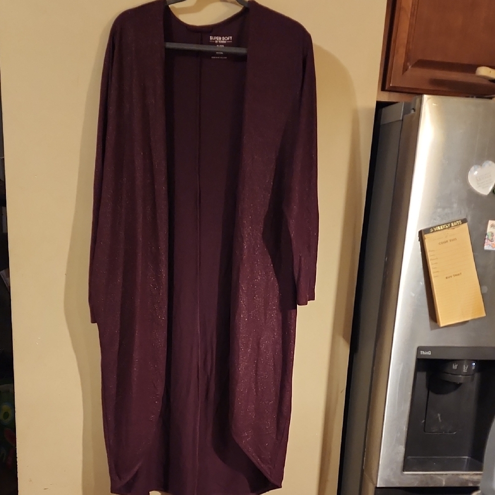 Torrid Super Soft Burgundy Cardigan Super Soft Knit Size 2 NWOT